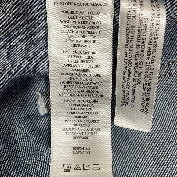 Calvin Klein High Rise  Distressed Denim Jean Shorts 32 - Picture 10 of 15